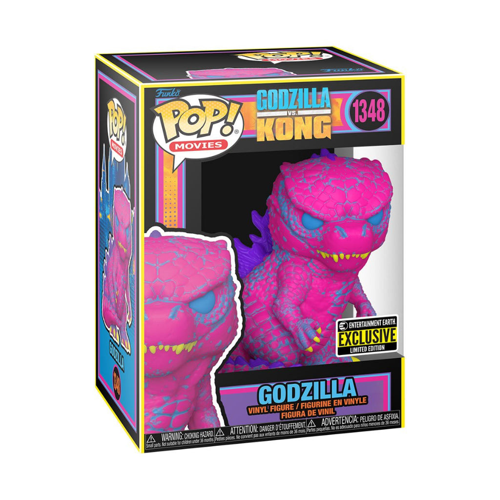 Funko POP Godzilla vs. Kong 1348 Godzilla Black Light Entertainment Earth Exclusive