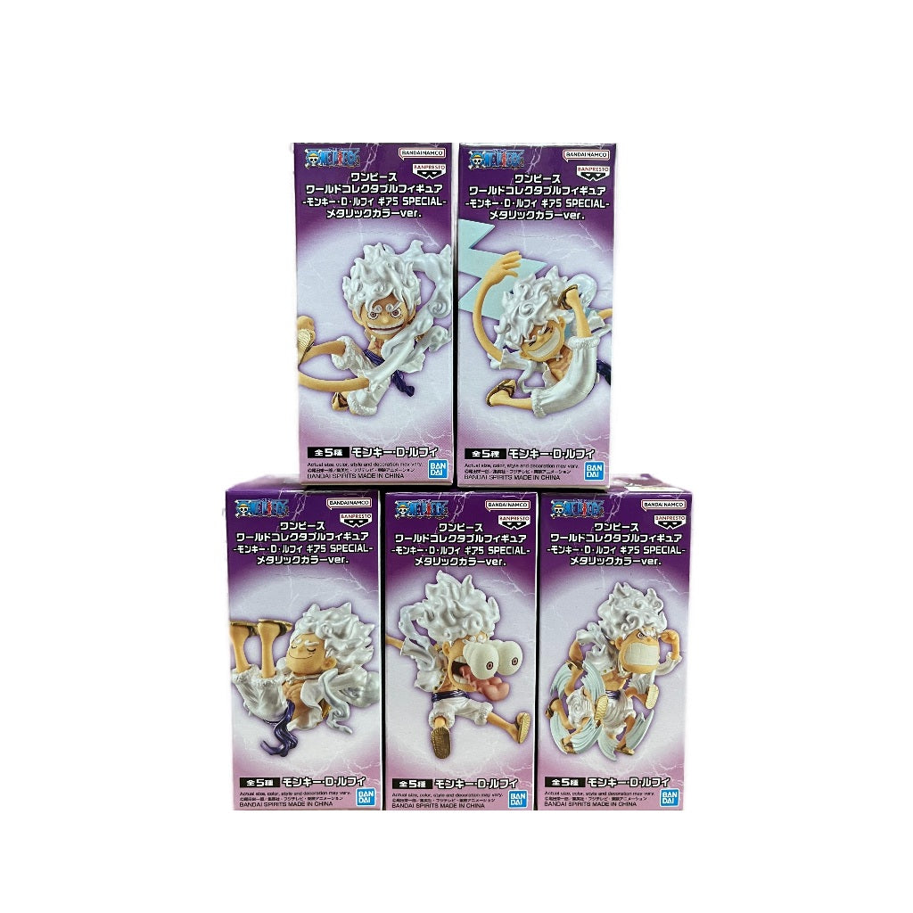 Banpresto One Piece World Collectable Figure-Monkey.D.Luffy Gear5 Special-Metallic Color Ver. Set Of 5