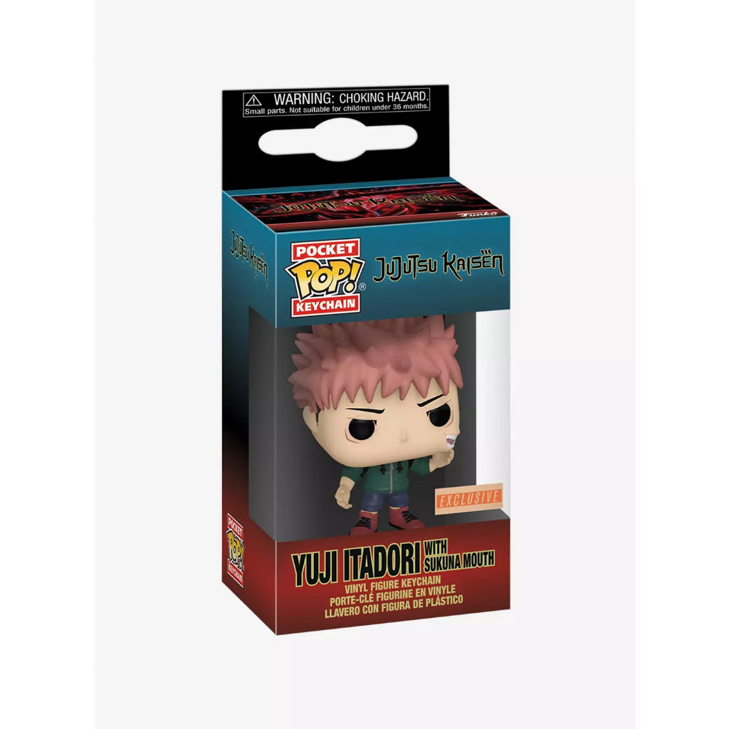 Funko POP Jujutsu Kaisen Yuji Itadori with Sukuna Mouth Funko Pocket Pop! Key Chain BoxLunch Exclusive