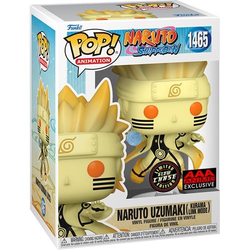Funko POP Naruto Shippuden 1465 Naruto Uzumaki (Kurama Link Mode) AAA Anime Exclusive Chase