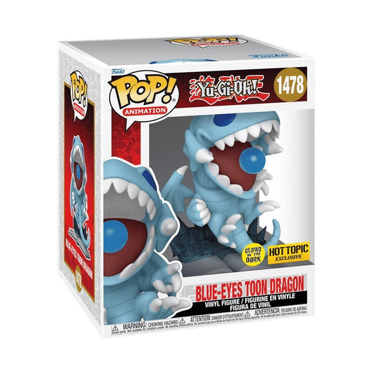 Funko POP Yu-Gi-Oh 1478 Blue-Eyes Toon Dragon (GITD) Hot Topic Exclusive 6-Inch