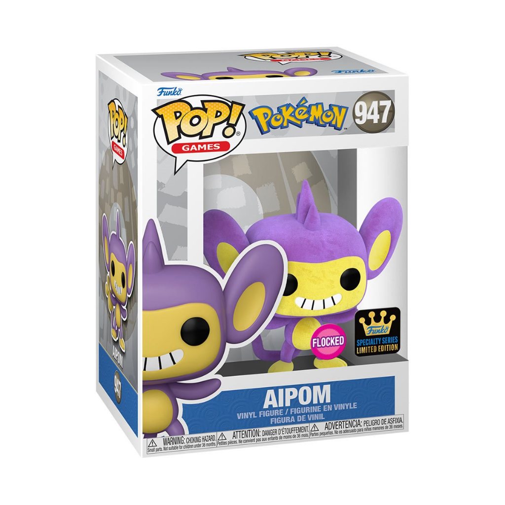 Funko POP Pokemon 947 Aipom (Flocked) Specialty Series