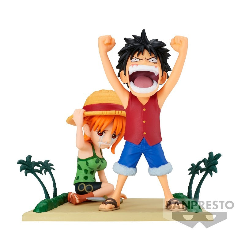 Banpresto One Piece World Collectable Figure Log Stories-Monkey.D.Luffy & Nami-