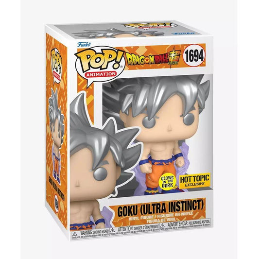 Funko POP Dragon Ball Super 1694 Goku (Ultra Instinct) (GITD) Hot Topic Exclusive