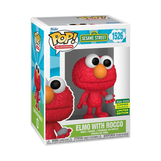 Funko POP Sesame Street 1526 Elmo With Rocco 2024 Summer Convention Exclusive