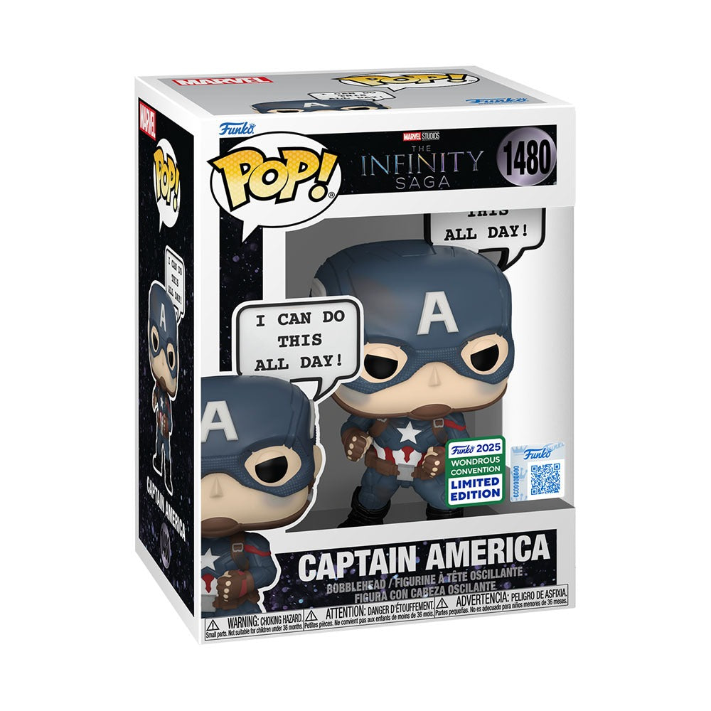 Funko POP Marvel 1480 Captain America (I Can Do This All Day) 2025 Wondrous Convention Exclusive