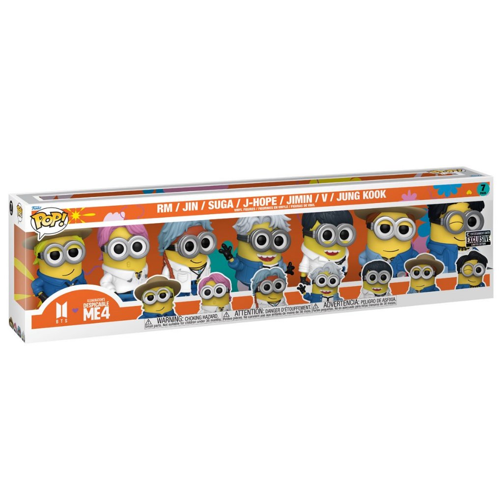 Funko POP Despicable Me 4 Minion x BTS 7-Pack Entertainment Earth Exclusive