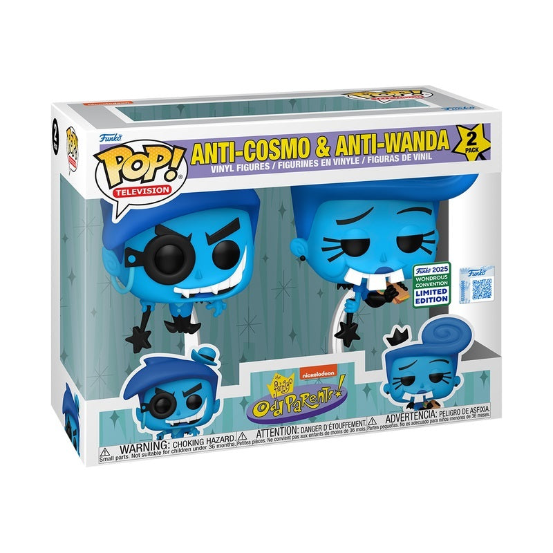 Funko POP The Fairly OddParents Anti-Cosmo & Anti-Wanda 2 Pack 2025 Wondrous Convention Exclusive