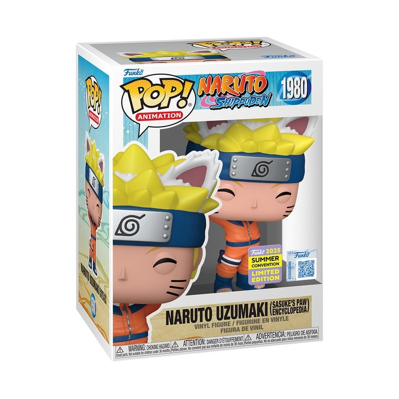 Funko POP Naruto Shippuden 1980 Naruto Uzumaki (Sasuke's Paw Encyclopedia) 2025 Summer Convention Exclusive