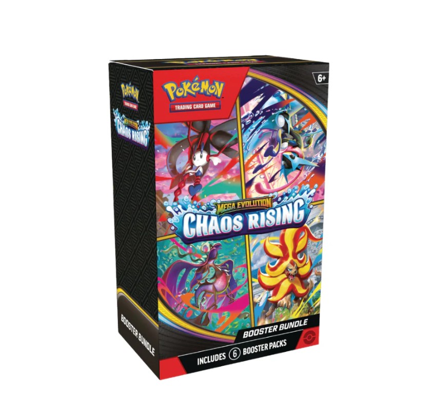 Pokémon TCG: Mega Evolution-Chaos Rising Booster Bundle (6 Packs)