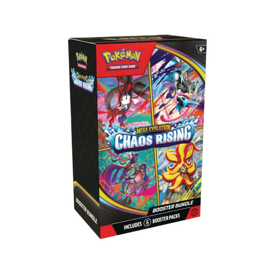 Pokémon TCG: Mega Evolution-Chaos Rising Booster Bundle (6 Packs)