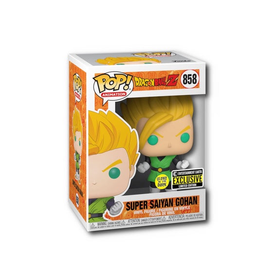 Funko POP! Dragon Ball Z 858 Super Saiyan Gohan (GITD) Entertainment Earth Exclusive
