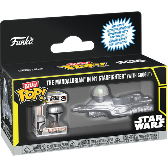 (Pre-Order) Funko Star Wars The Mandalorian in N-1 (With Grodu) Bitty Pop! Ride