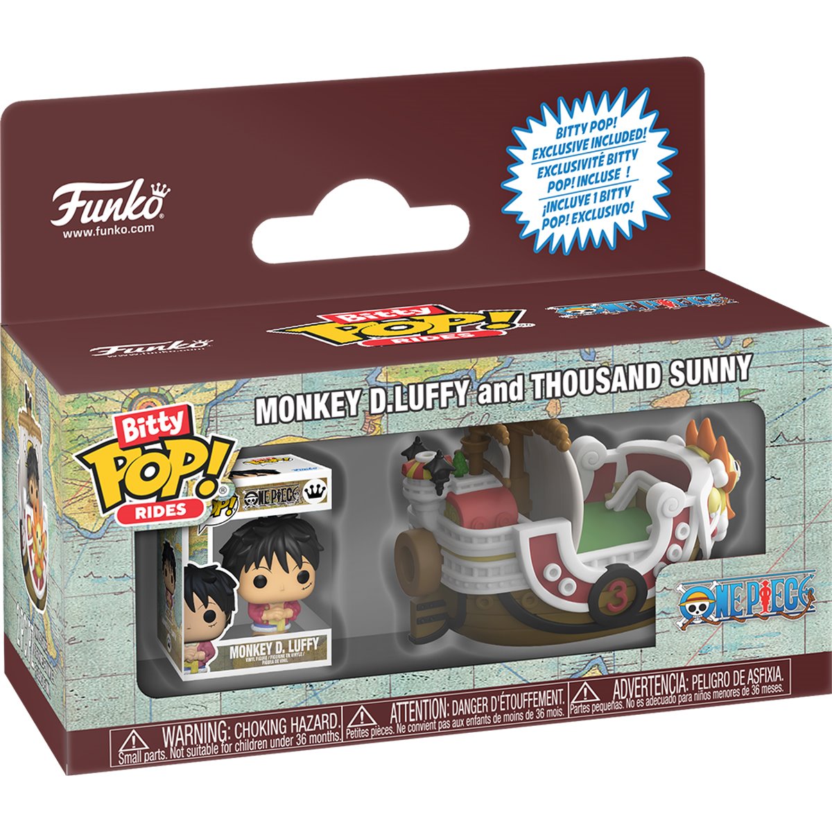 (Pre-Order) Funko One Piece Monkey D. Luffy with Thousand Sunny Bitty Pop! Ride