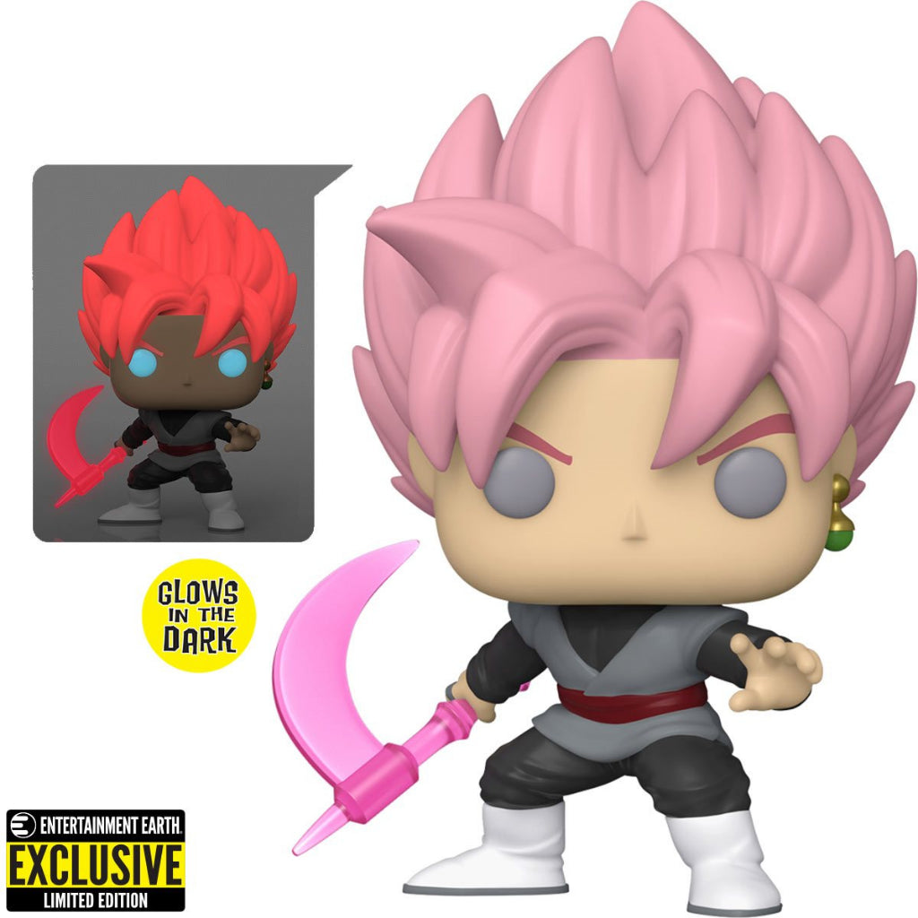 Funko POP Dragon Ball Super 1279 Super Saiyan Rosé Goku Black (GITD) Entertainment Earth Exclusive