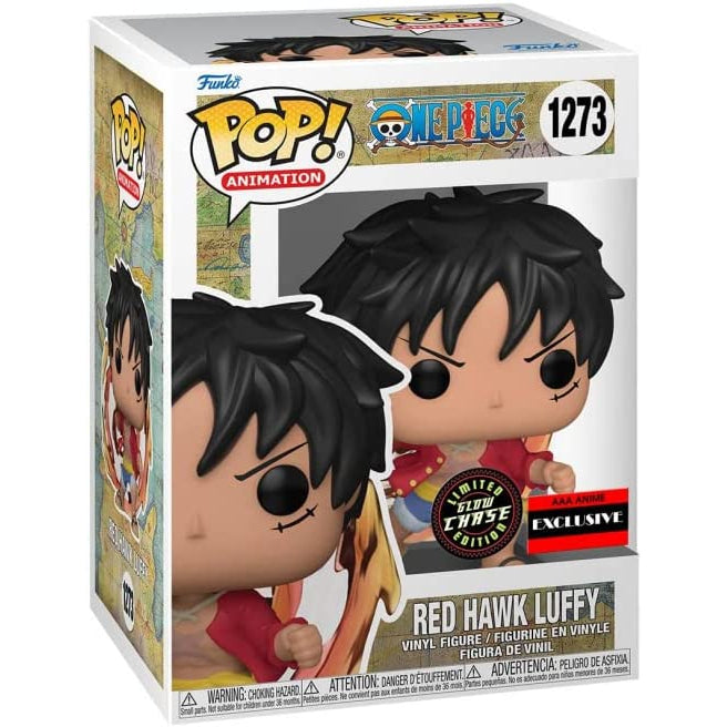 Funko POP One Piece 1273 Red Hawk Luffy AAA Anime Exclusive Chase
