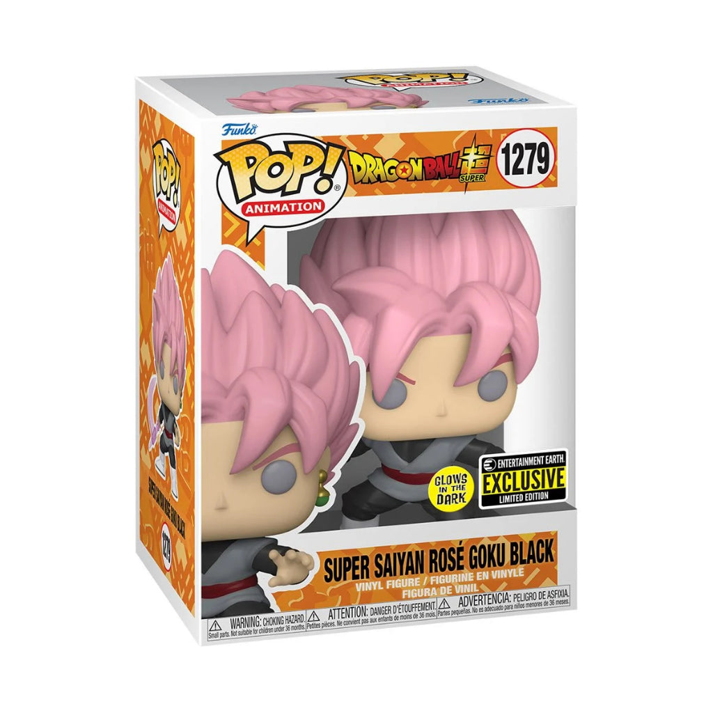 Funko POP Dragon Ball Super 1279 Super Saiyan Rosé Goku Black (GITD) Entertainment Earth Exclusive