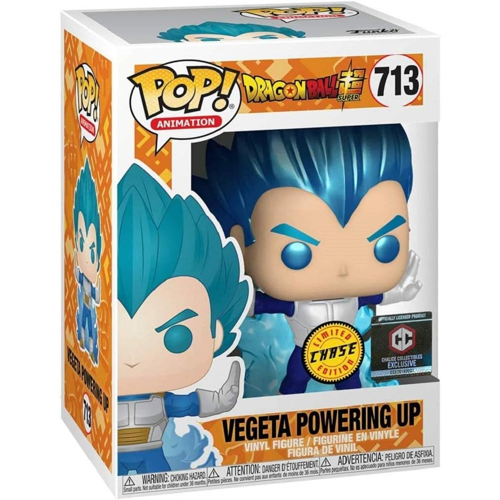 Funko POP Dragon Ball Super 713 Vegeta Powering Up Chase (Metallic) Chalice Exclusive