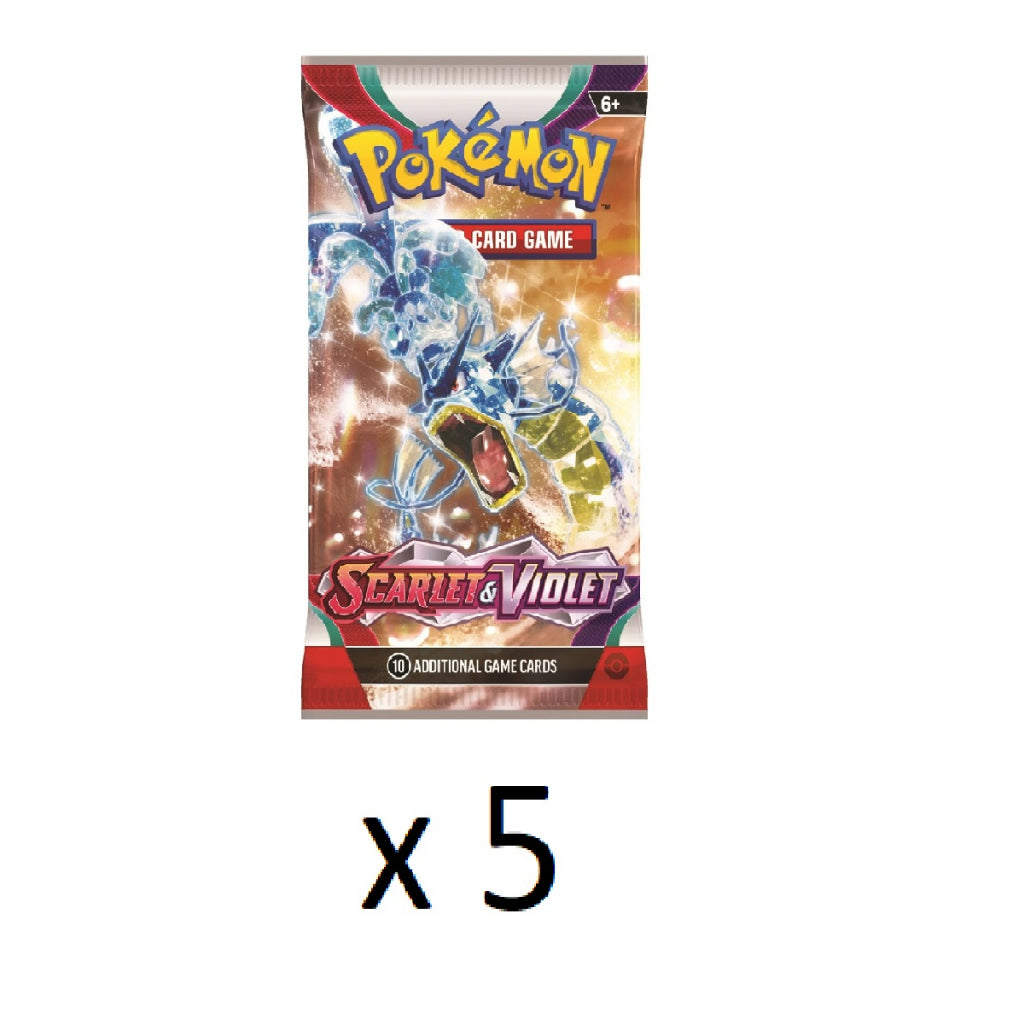 Pokemon TCG Scarlet And Violet Boosters Pack Bundle of 5