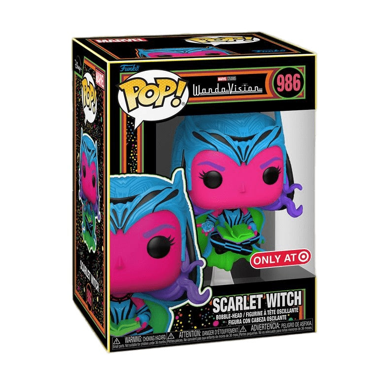 Funko POP Marvel WandaVision 986 Scarlet Witch (Blacklight) Target Exclusive