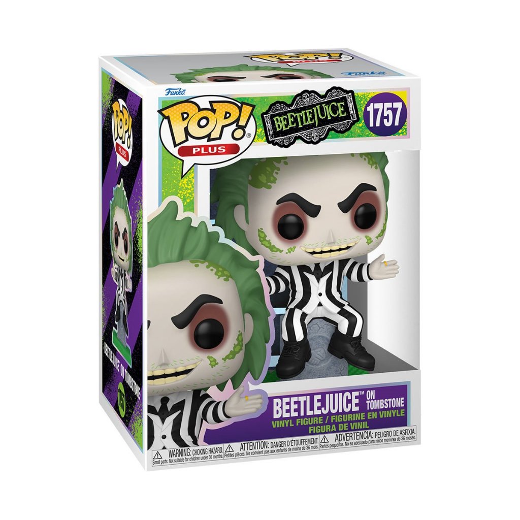 Funko POP Beetlejuice 1757 Beetlejuice on Tombstone Pop Plus