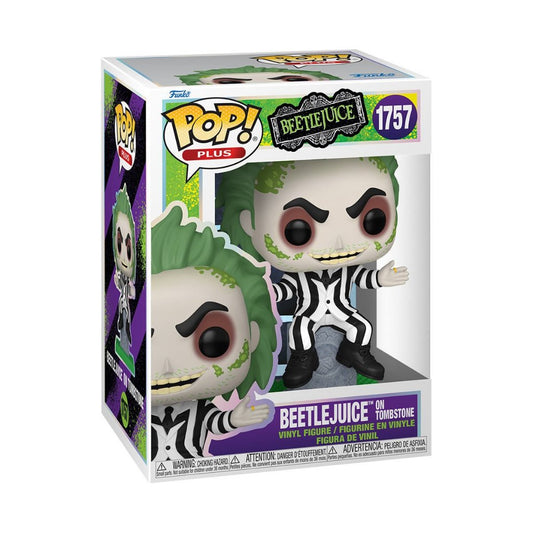 Funko POP Beetlejuice 1757 Beetlejuice on Tombstone Pop Plus