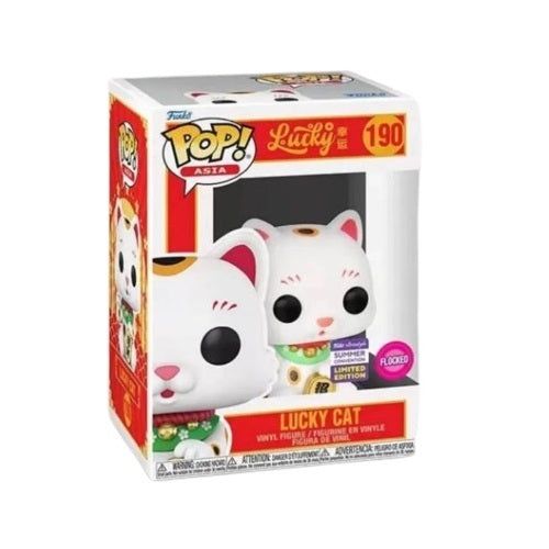 Funko POP Asia 190 Lucky Cat (Flocked) 2023 Summer Convention Exclusive