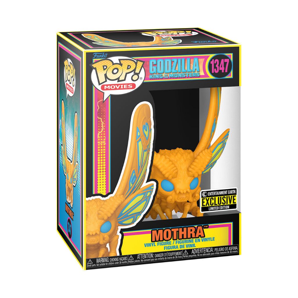 Funko POP Godzilla 1347 Mothra Black Light Entertainment Earth Exclusive