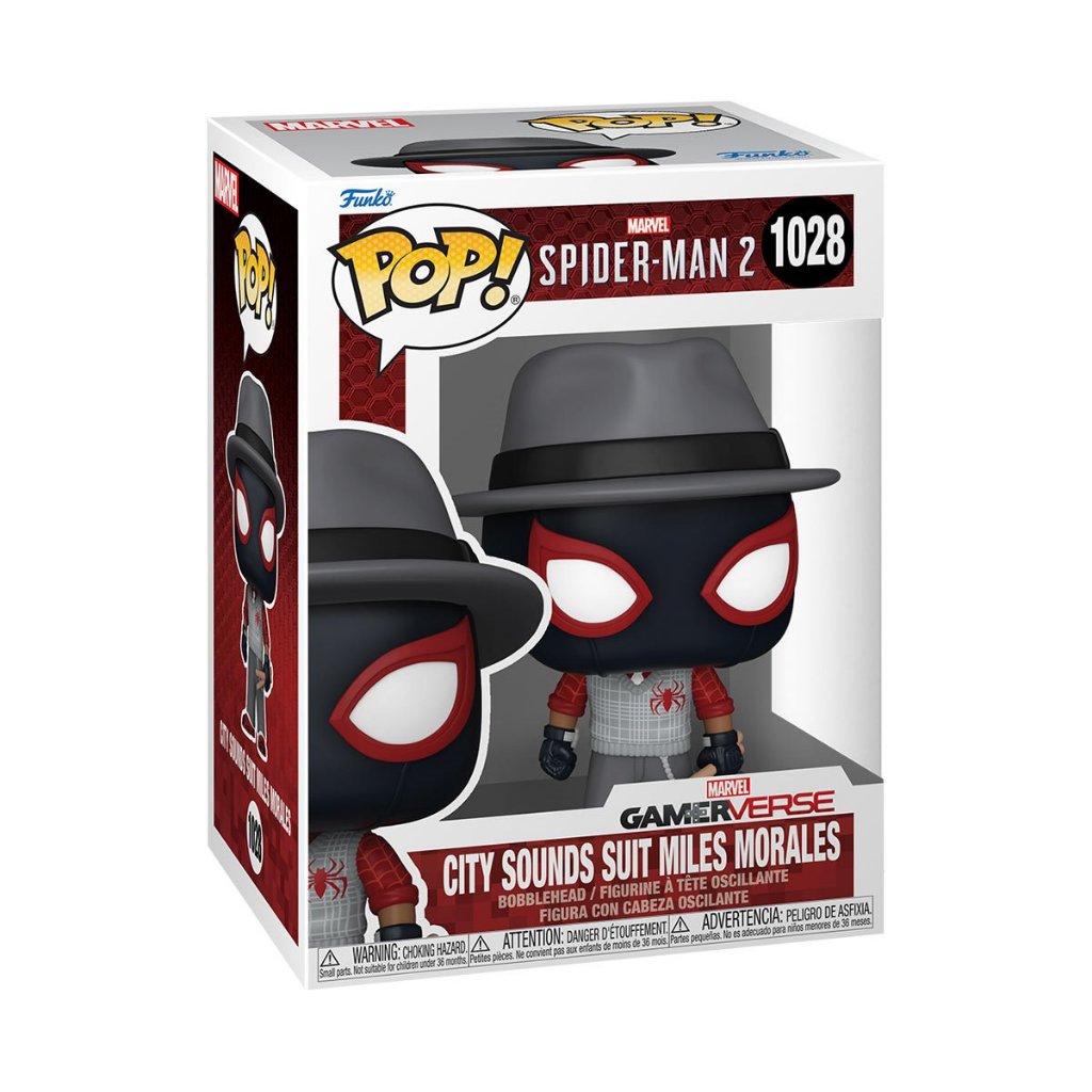 Funko POP Marvel Spider-Man 2 1028 City Sounds Suit Miles Morales