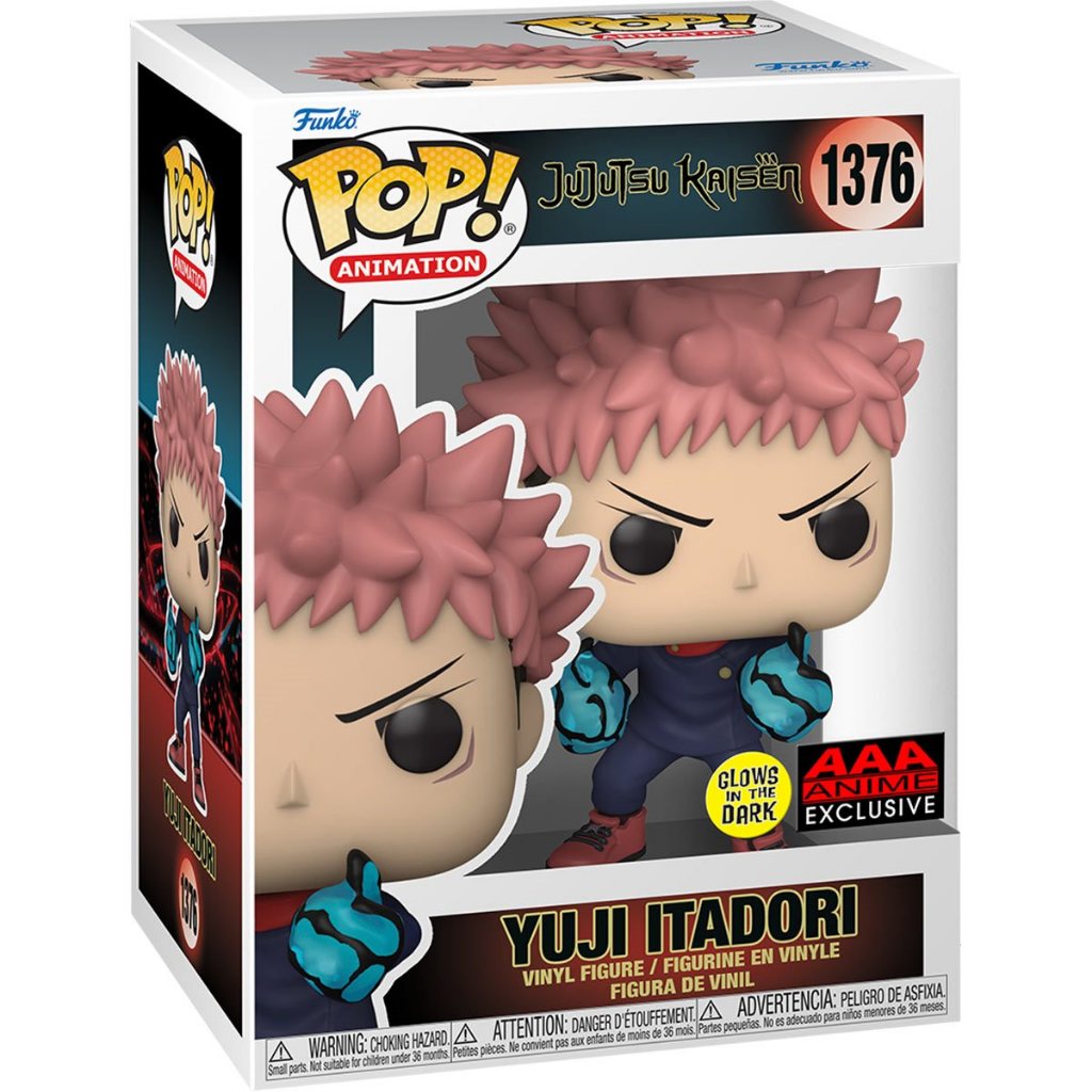 Funko POP Jujutsu Kaisen 1376 Yuji Itadori (GITD) AAA Anime Exclusive