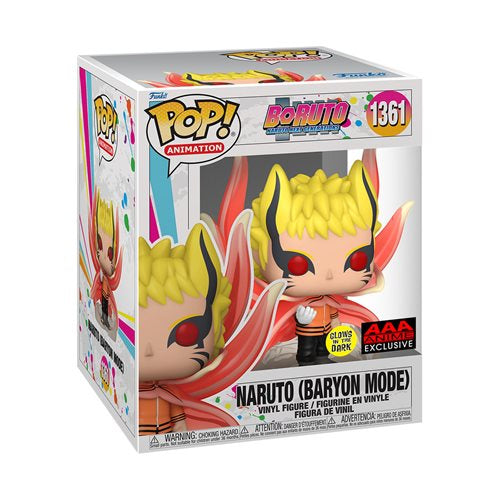 Funko POP Boruto 1361 Naruto (Baryon Mode) (GITD) AAA Anime Exclusive 6-inch