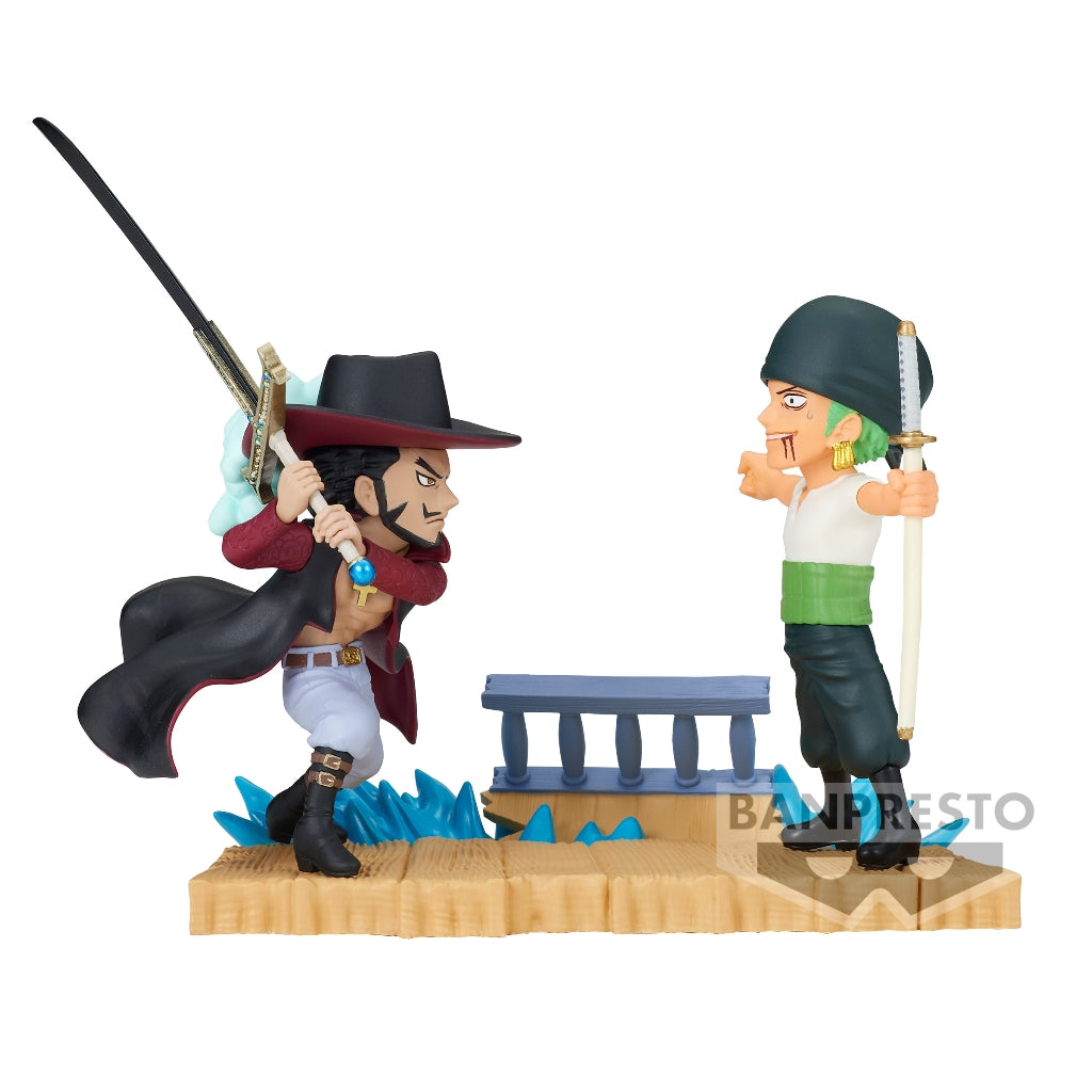 Banpresto One Piece World Collectable Figure Log Stories -Roronoa Zoro Vs Dracule.Mihawk-