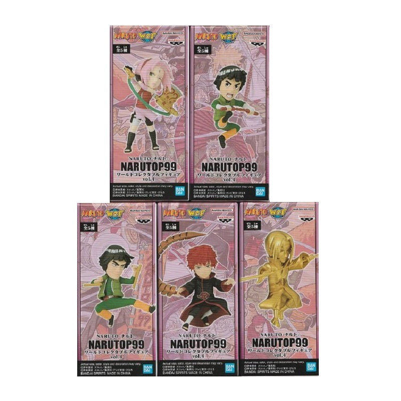 Banpresto Naruto Narutop99 World Collectable Figure Vol.4 Set of 5