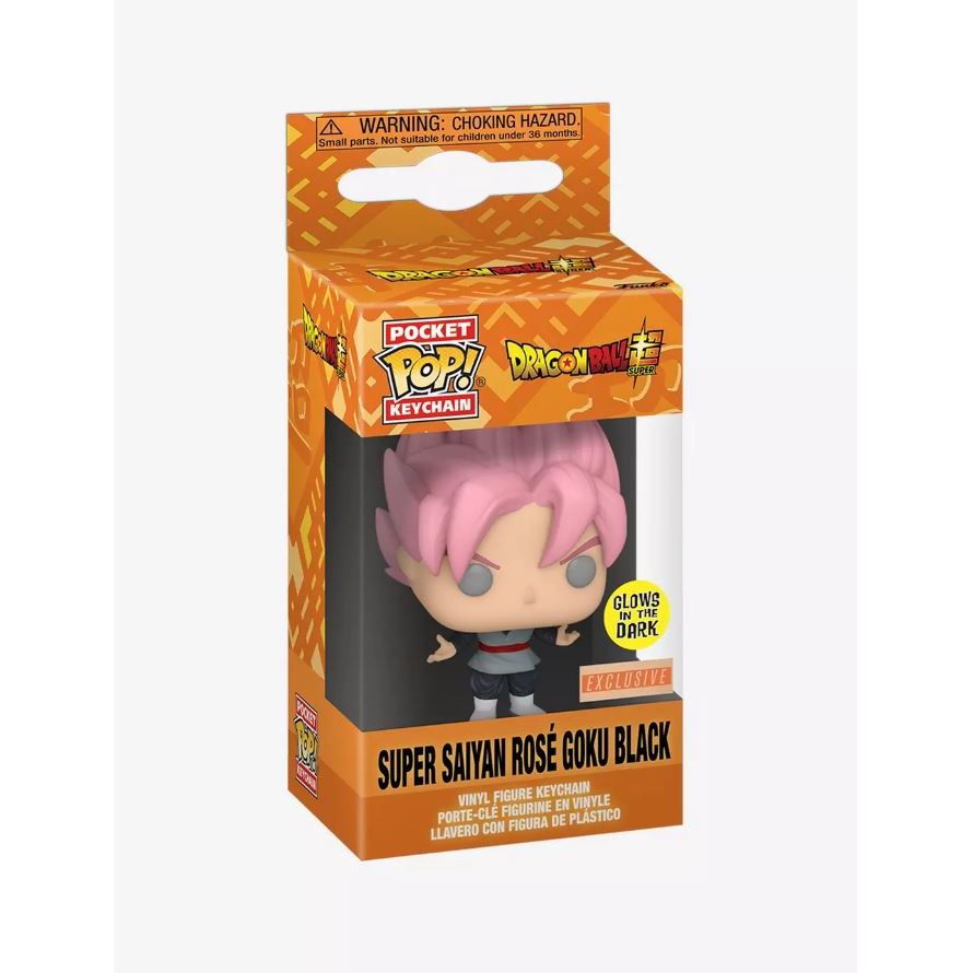 Funko POP Dragon Ball Super Super Saiyan Rosé Goku Black Pocket Pop! Key Chain (GITD) BoxLunch Exclusive