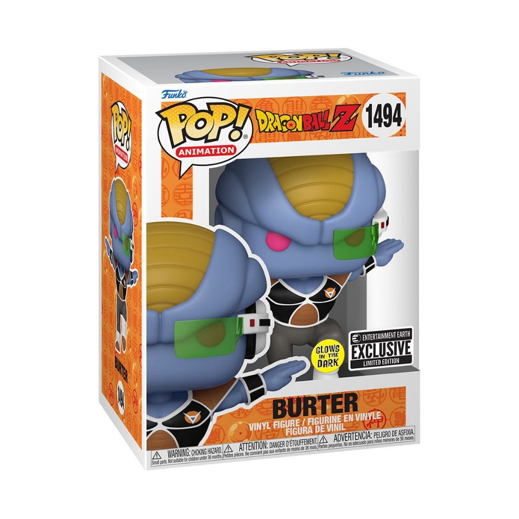 Funko POP Dragon Ball Z 1494 Burter (GITD) Entertainment Earth Exclusive