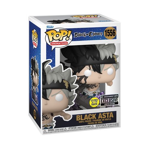 Funko POP Black Clover 1556 Black Asta (GITD) Entertainment Earth Exclusive