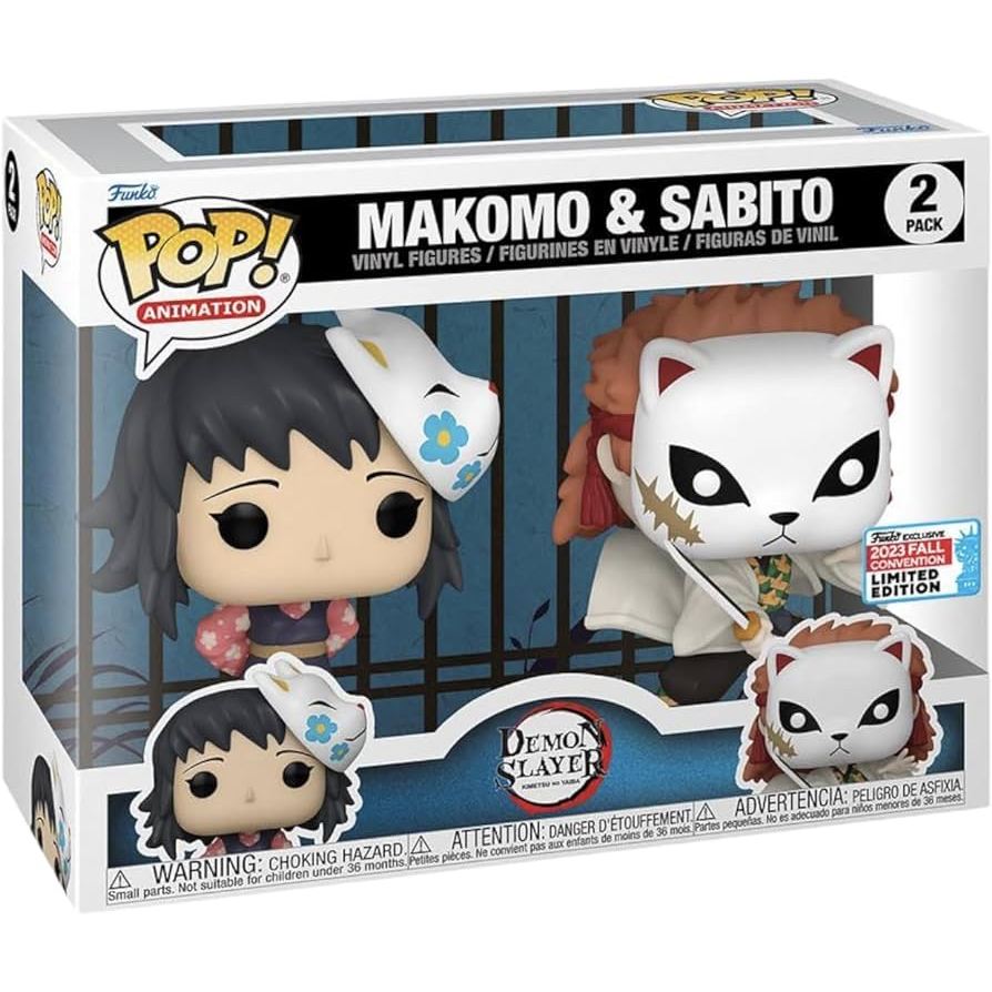 Funko POP Demon Slayer Makomo and Sabito 2023 Fall Convention Exclusive 2 Pack