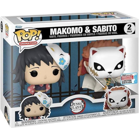 Funko POP Demon Slayer Makomo and Sabito 2023 Fall Convention Exclusive 2 Pack