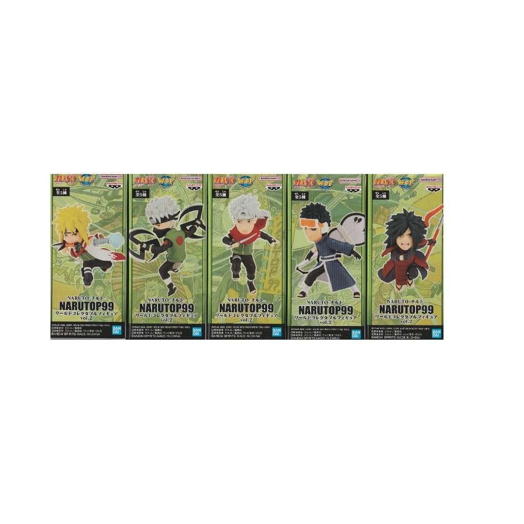 Banpresto Naruto Narutop99 World Collectable Figure Vol.2 Set of 5