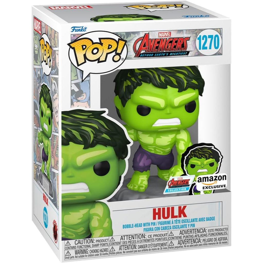 Funko POP Marvel Avengers 1270 Hulk (With Pin) Amazon Exclusive
