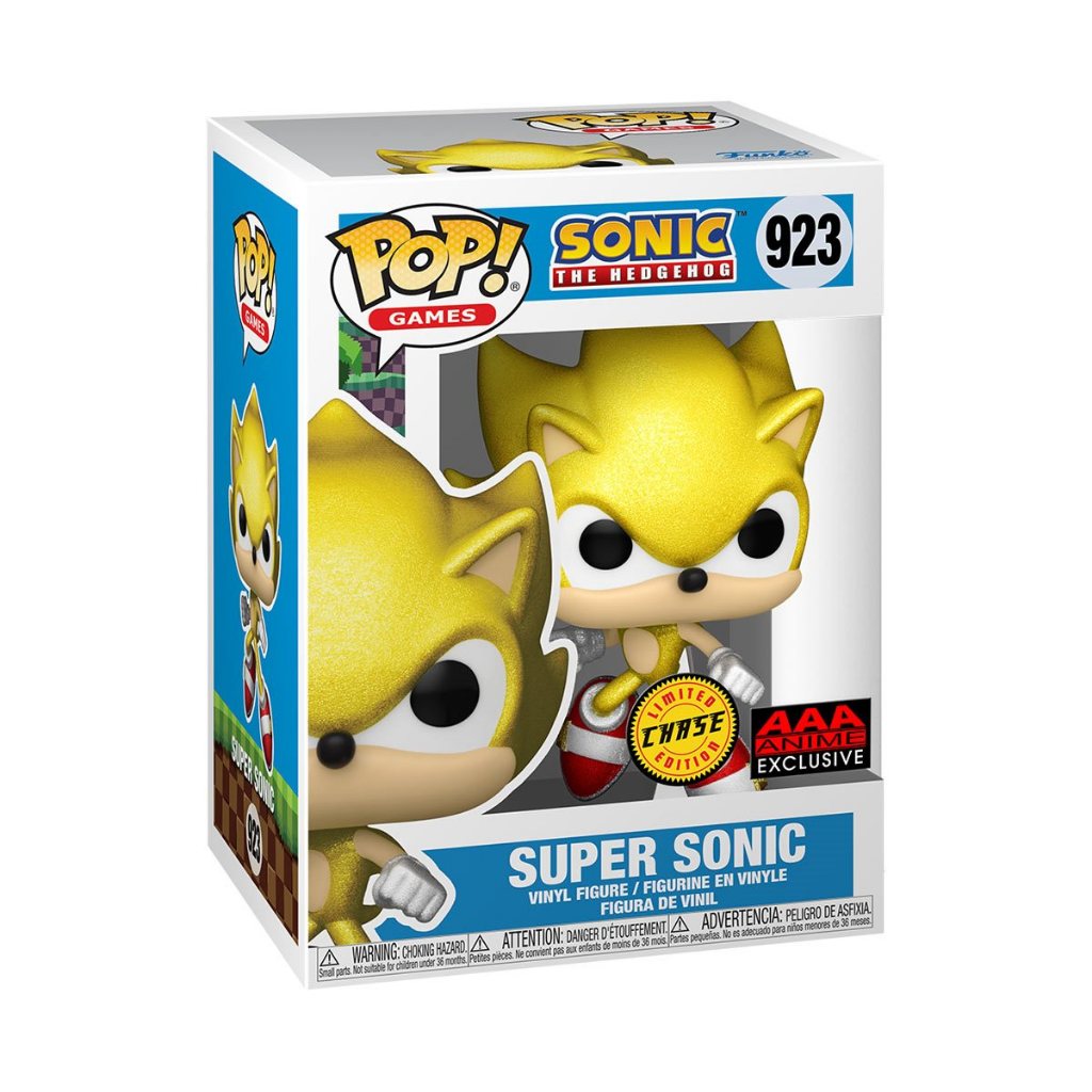 Funko POP Sonic the Hedgehog 923 Super Sonic AAA Anime Exclusive Chase