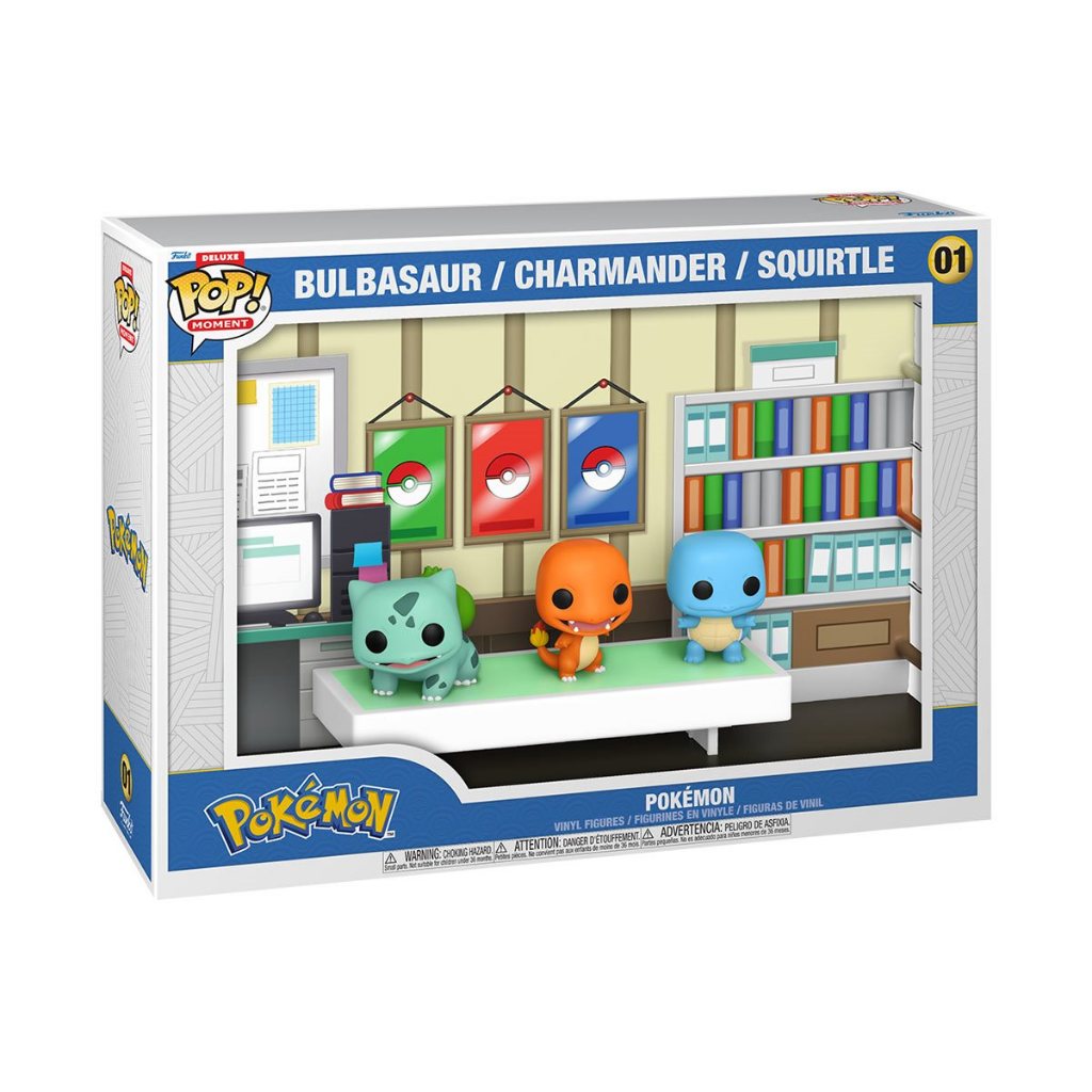 Funko POP Pokemon 01 Bulbasaur Charmander Squirtle Deluxe Moment