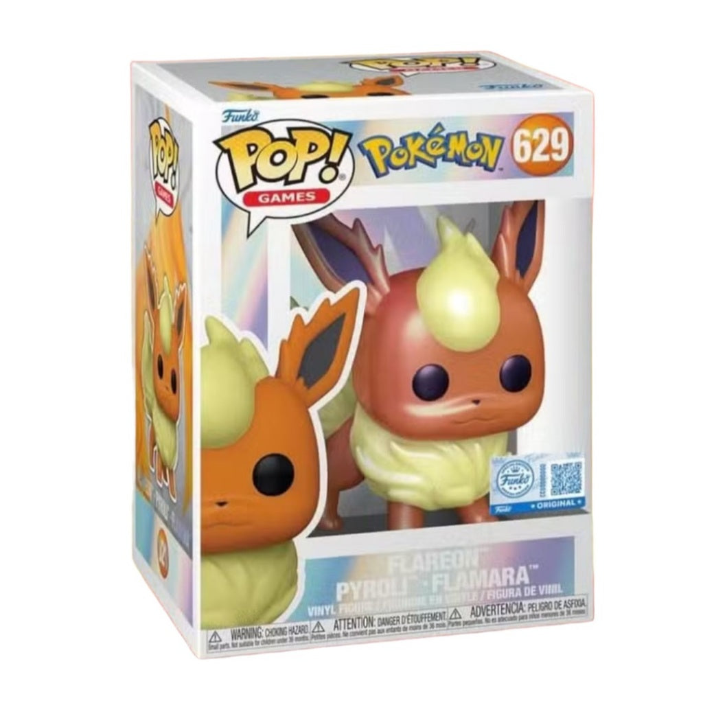 Funko POP Pokemon 629 Flareon (Pearlescent) Pokemon Center Exclusive