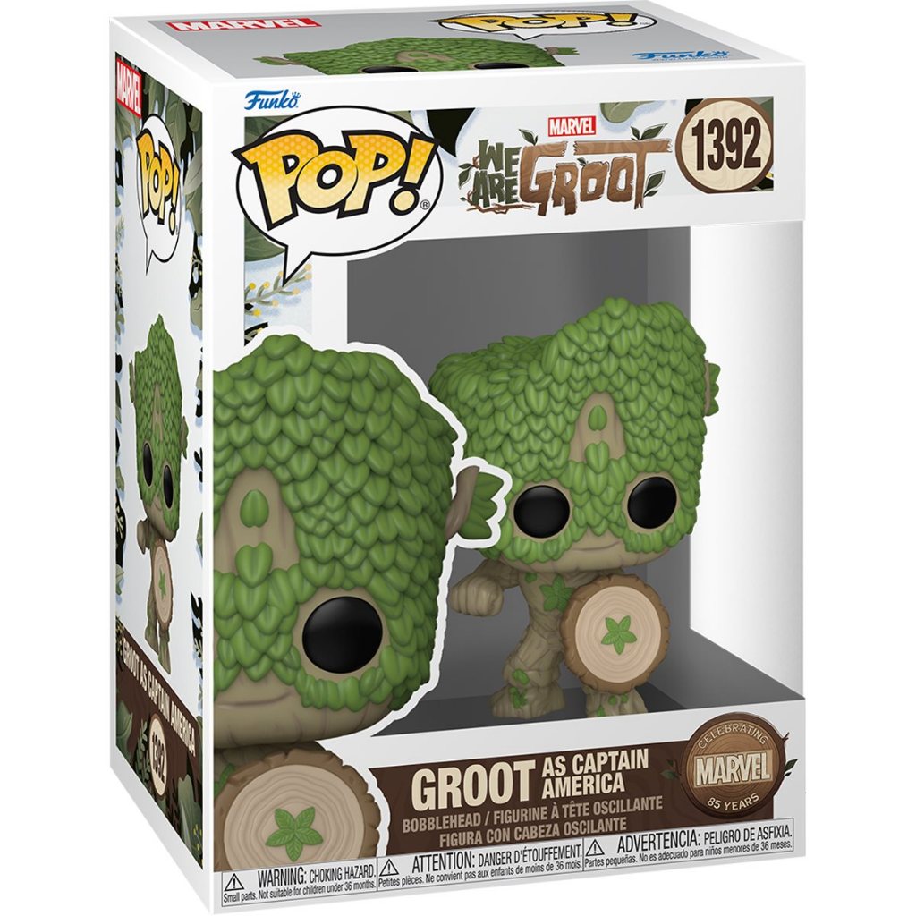 Funko POP Marvel We Are Groot 1392 Groot as Captain America