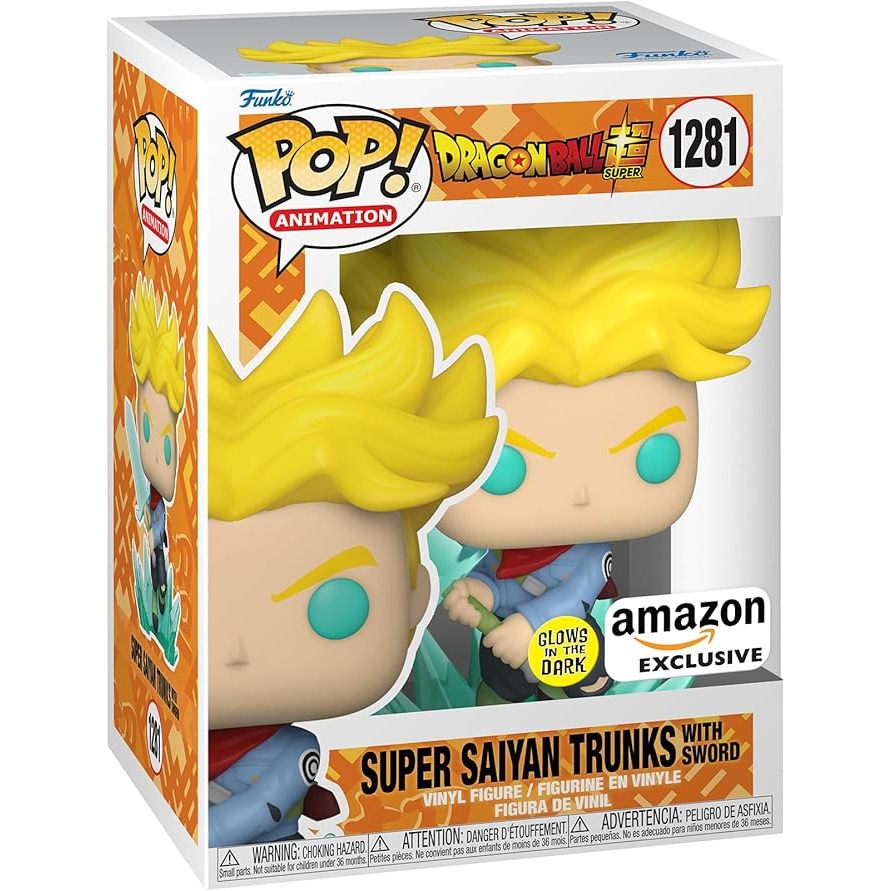 Funko POP Dragon Ball Super 1281 Super Saiyan Trunks with Sword (GITD) Amazon Exclusive