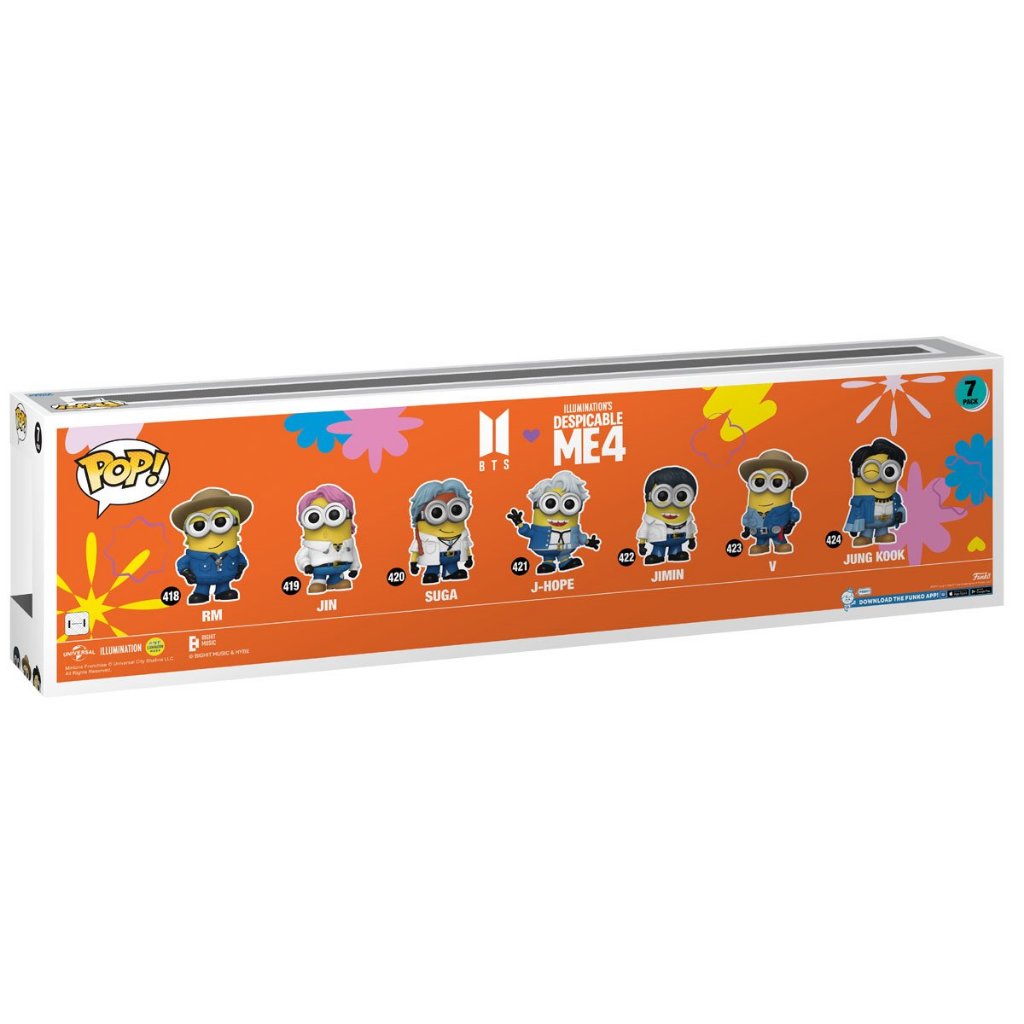 Funko POP Despicable Me 4 Minion x BTS 7-Pack Entertainment Earth Exclusive