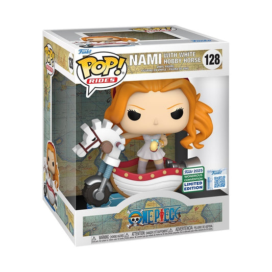 Funko POP One Piece 128 Nami With White Hobby Horse Pop Rides 2025 Wondrous Convention Exclusive