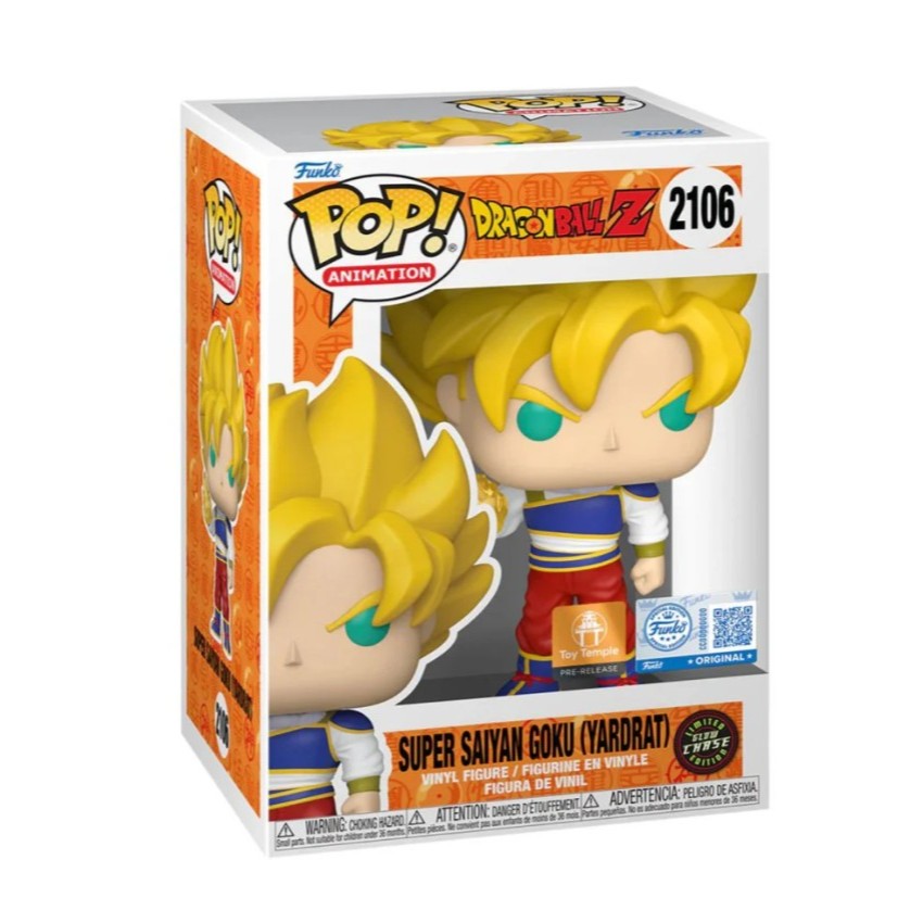 Funko POP Dragon Ball Z 2106 Super Saiyan Goku (Yardrat) Chase Toy Temple Exclusive (PR)
