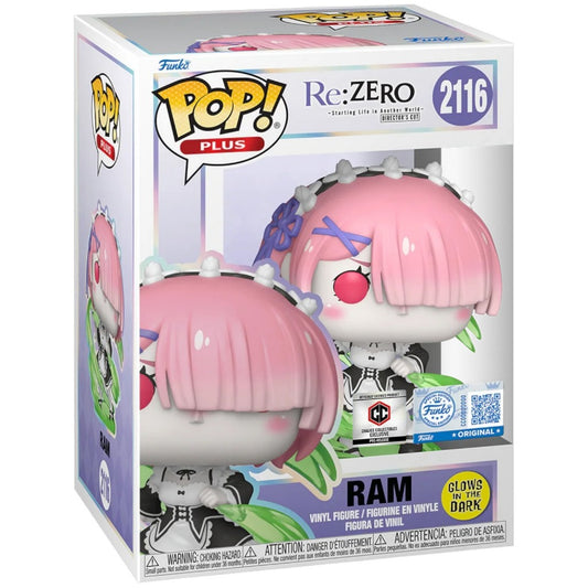 Funko POP Re:Zero - Starting Life in Another World - 2116 Ram (GITD) Pop Plus Chalice Exclusive (PR)