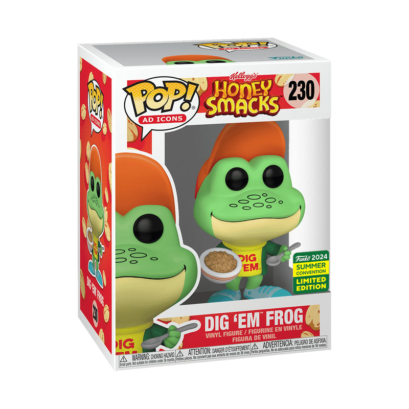 Funko POP Kellogg's Honey Smacks 230 Dig 'Em Frog 2024 Summer Convention Exclusive